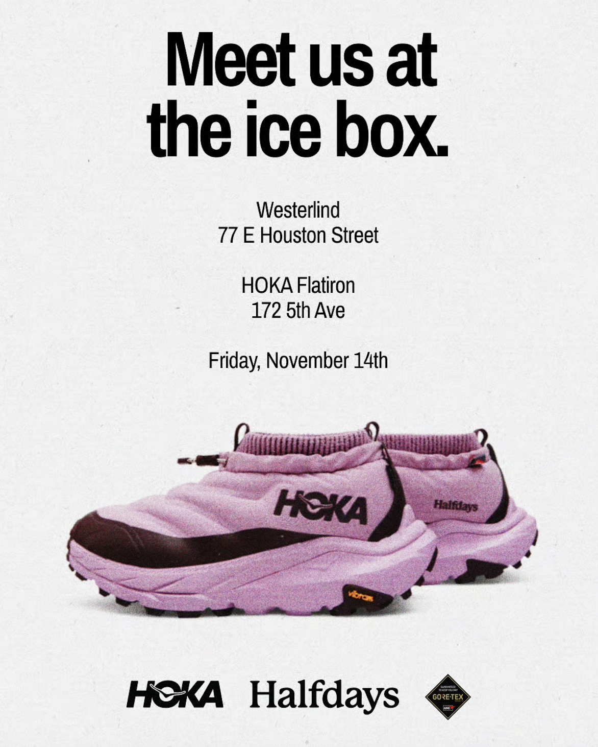 タイトル: FRIDAY 年始特別号/10/24・31号 複原依那　hoka HOKA x Halfdays x GORE-TEX Ice Box in NYC — NYC for FREE
